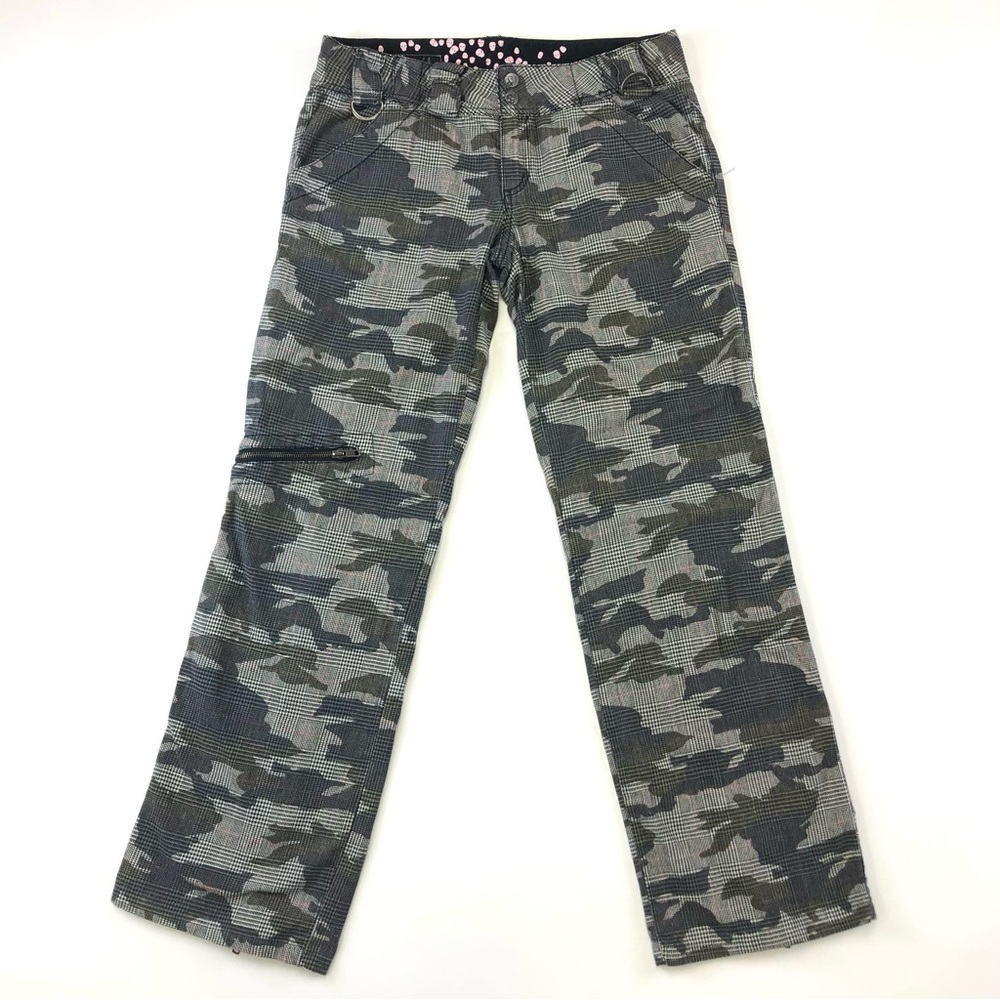 Vexy Camo plaid cargo straight leg cotton utility pant Large Goth Emo Grunge